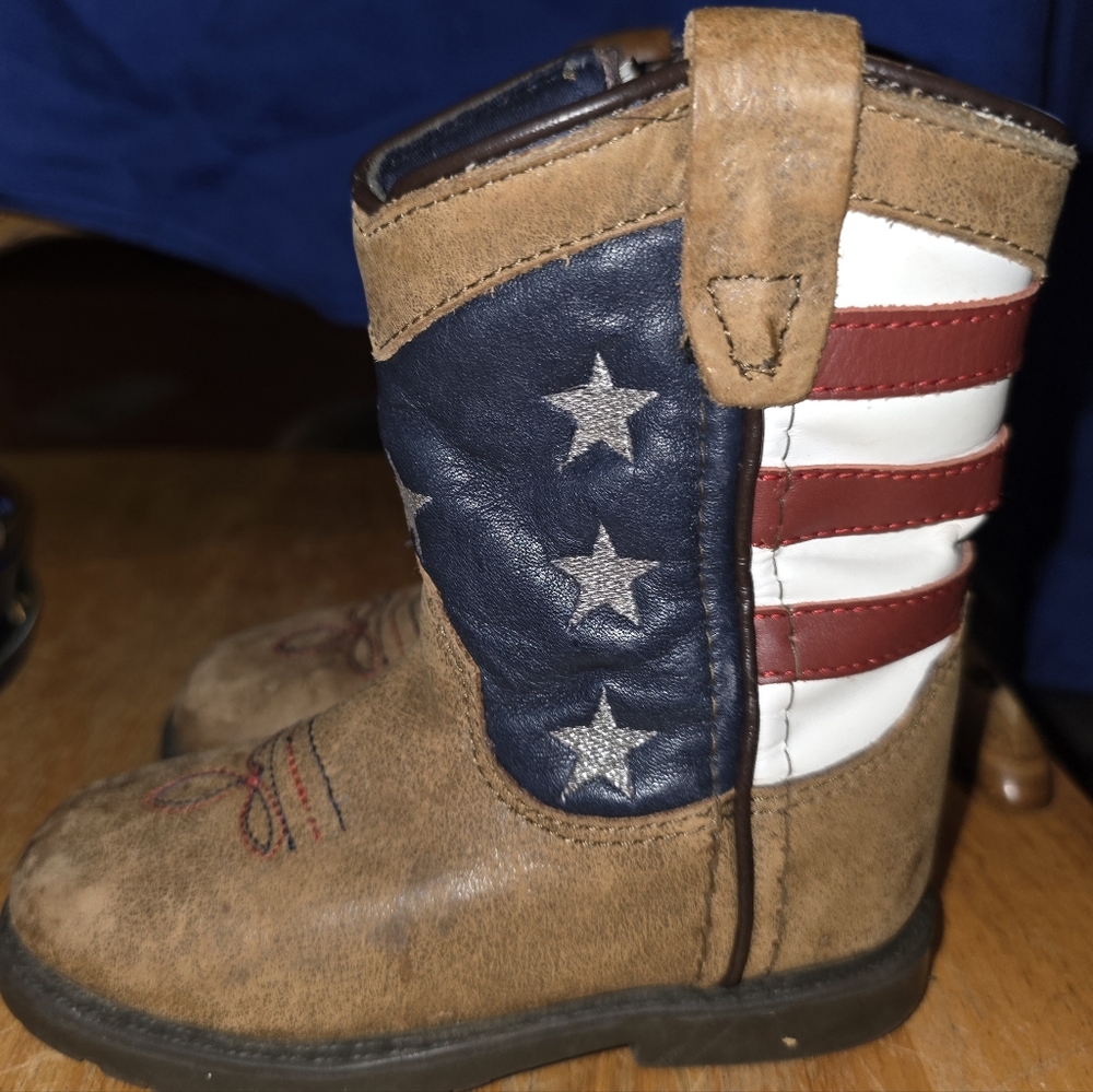 Cody James Toddler Boots Size 7 Cowboy Flag